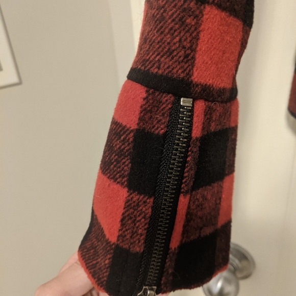 Twik Buffalo Plaid Biker Jacket SM - Picture 9 of 9